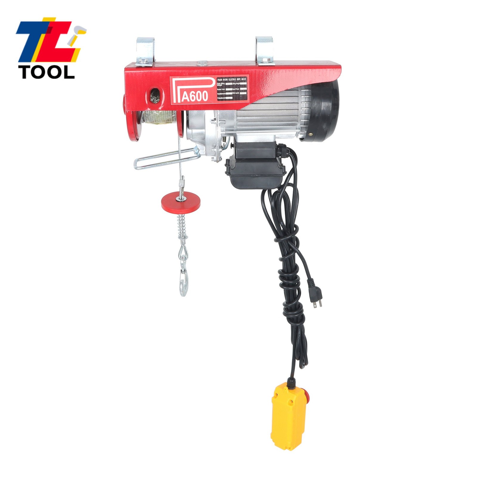 1320lbs/600kg Mini Electric Hoist 14ft Wired Remote Control 110V 1200W