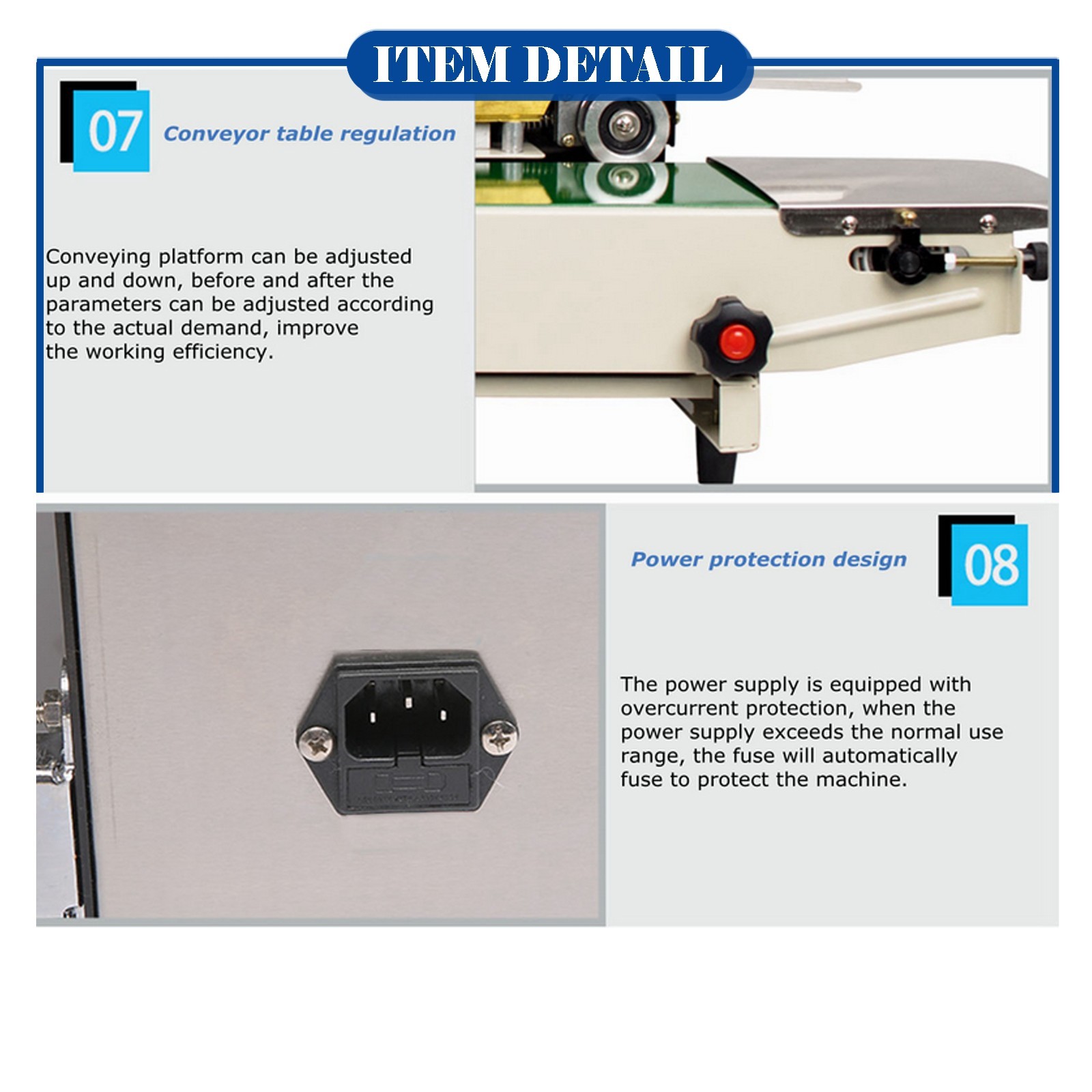 110V FR-770 Vertical Continuous Plastic Film Sealing Machine Bag Sealer 6-12MM