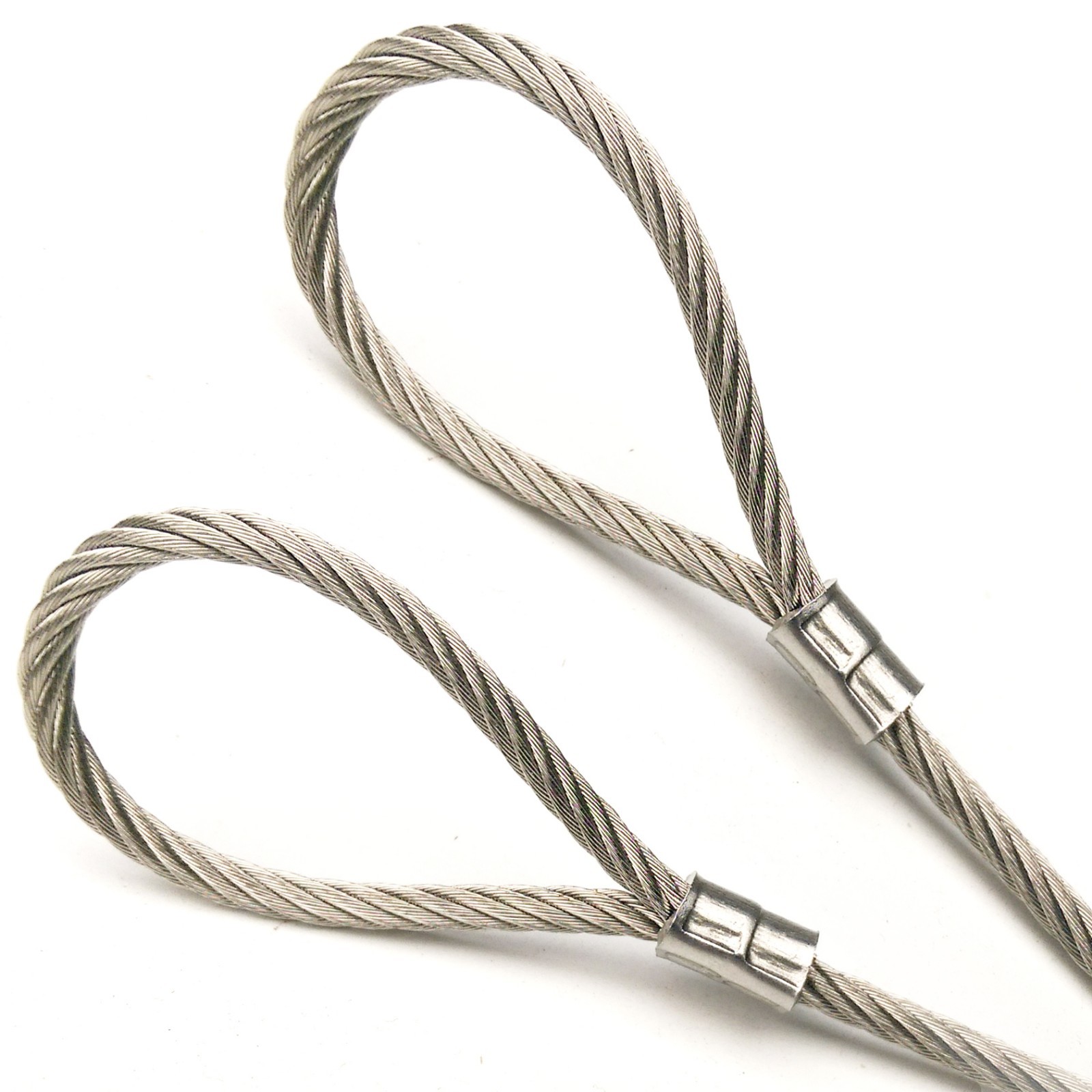 3/16″ Vinyl Coated Stainless Steel Cable with Loops 1/8″ 7×19 Core 1ft to 70ft