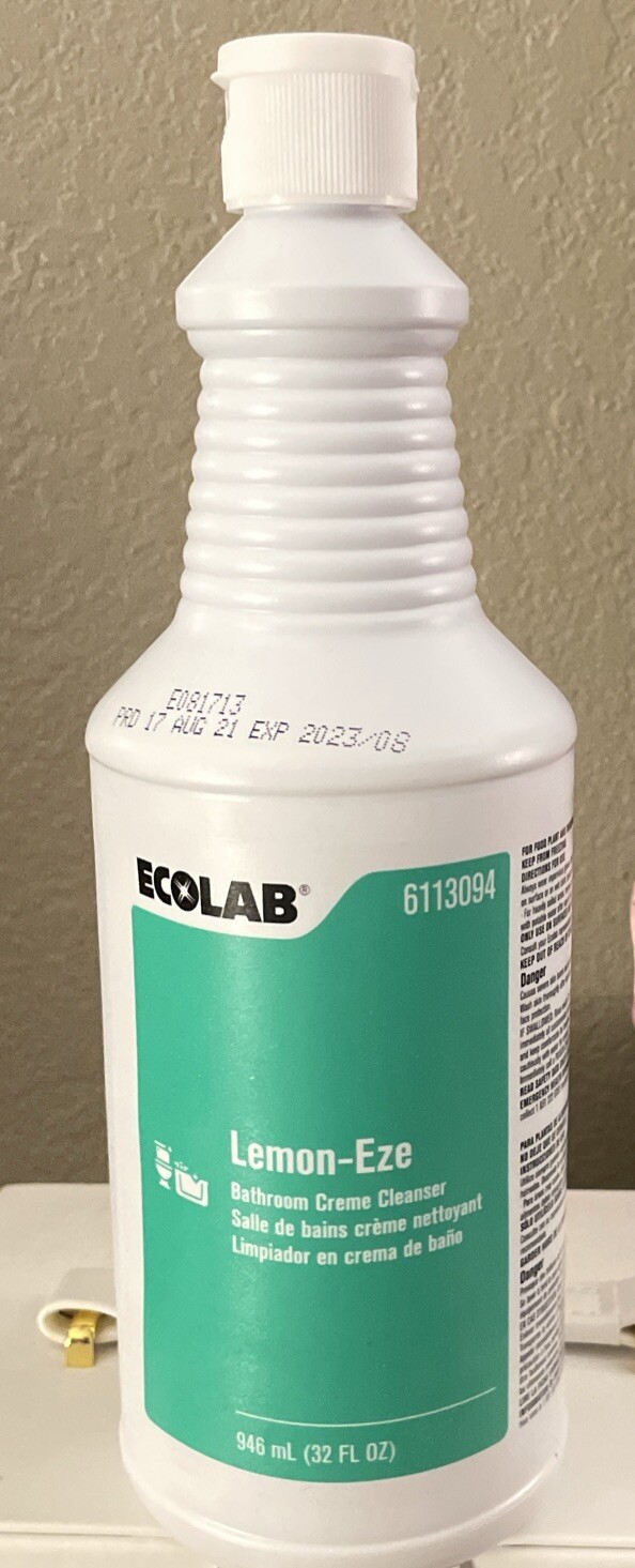 ECOLAB Lemon-Eze Bathroom Creme Cleanser • 13094 •32floz-PLS. READ LISTING -9/23
