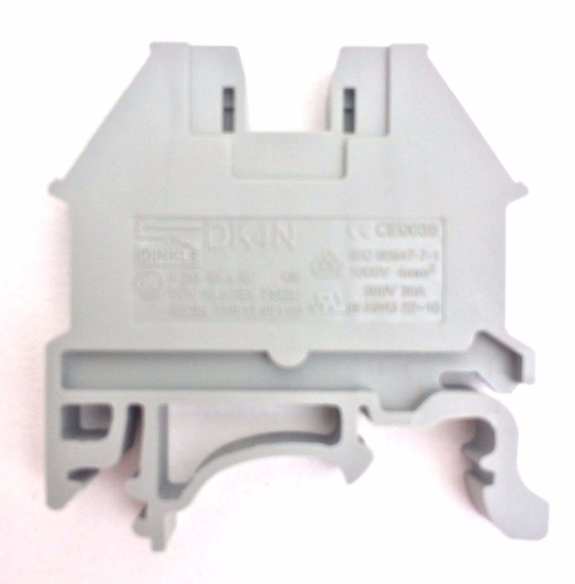 DIN Rail Terminal Blocks 10 Quantity DK4N Gray Grey Dinkle 10 AWG Gauge 30A 600V