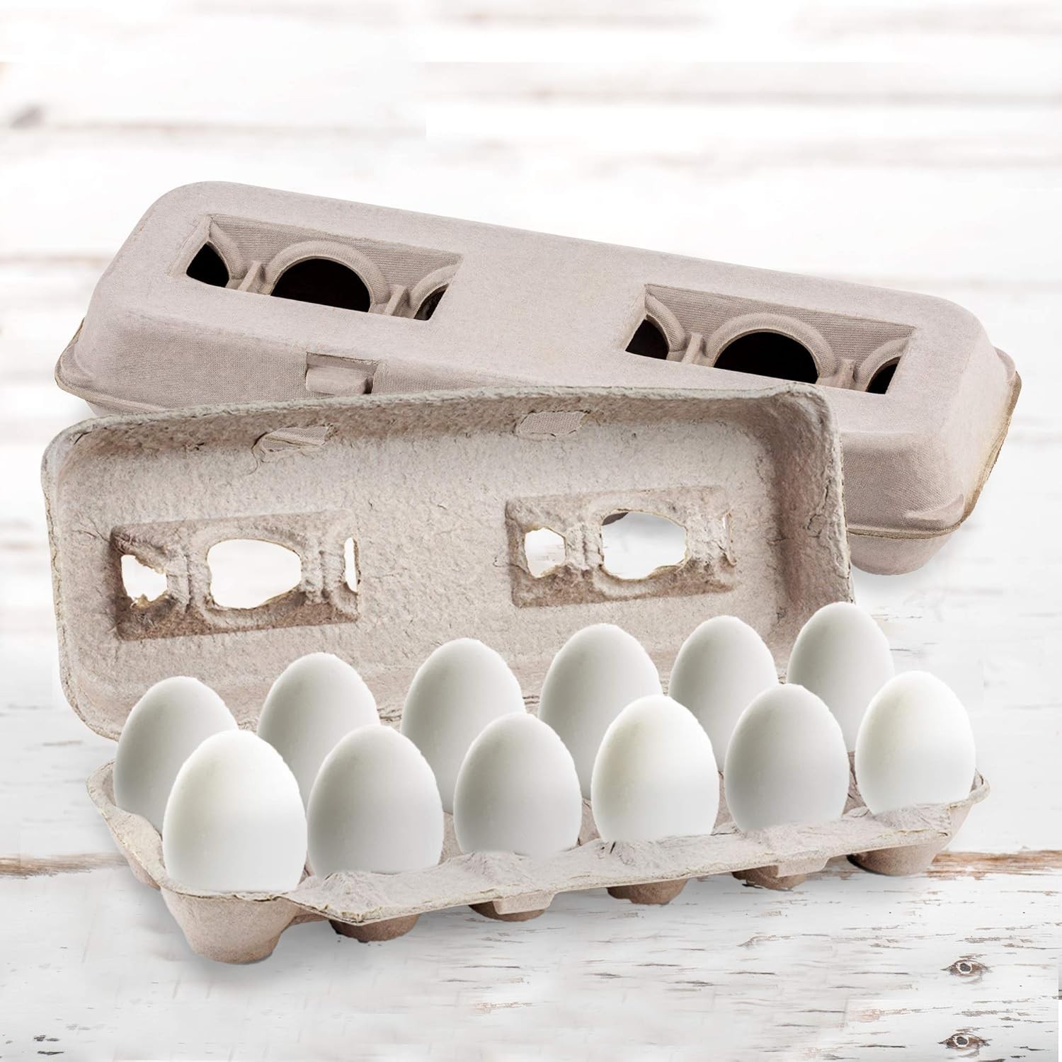 Bulk 25 Sturdy Recycled Pulp Egg Cartons – Holds 12 Eggs Each, Perfect for St…