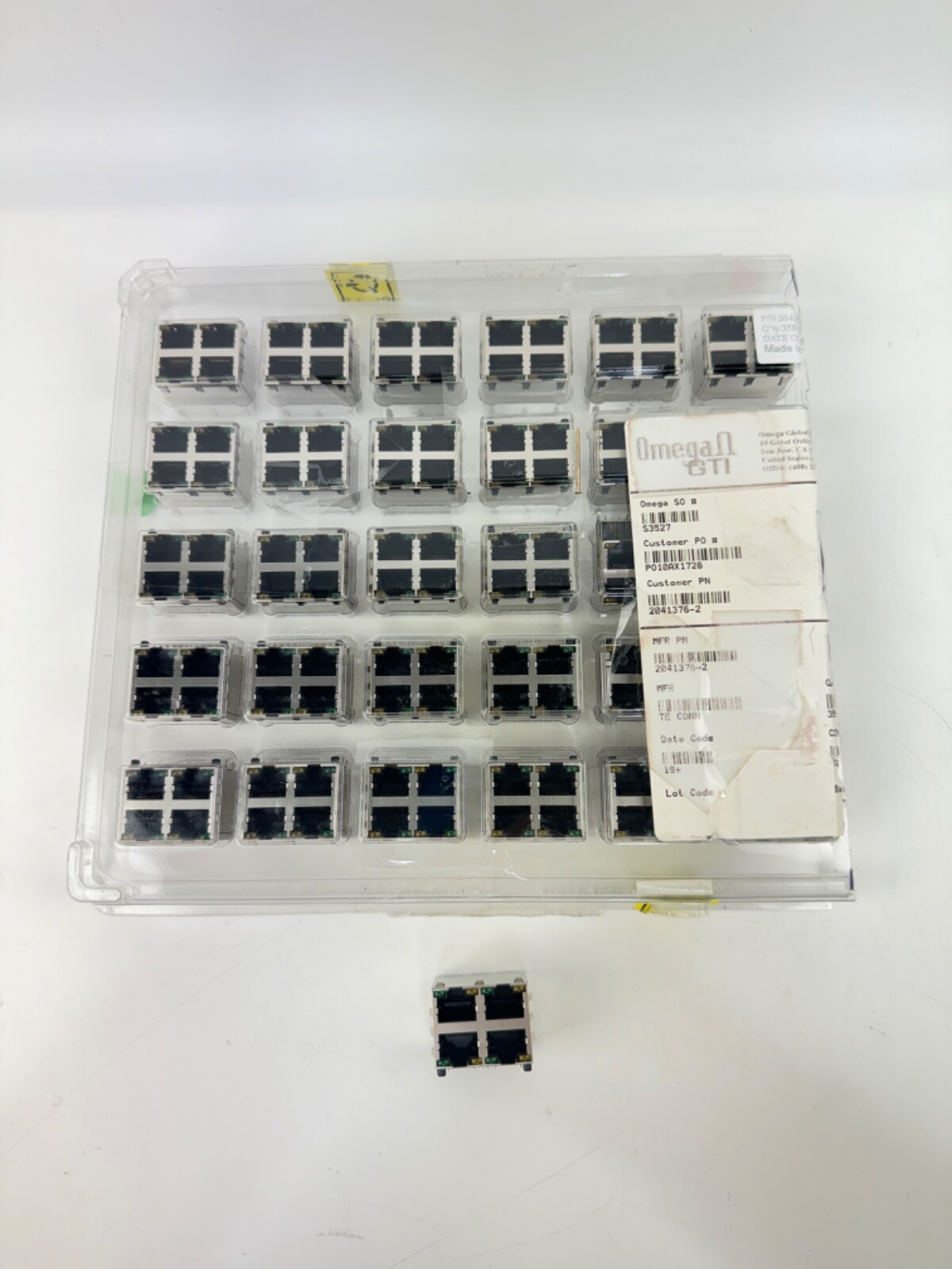 x(31) Omega Global Technologies TE Connectivity RJ45 4-port Connectors 2041376-2