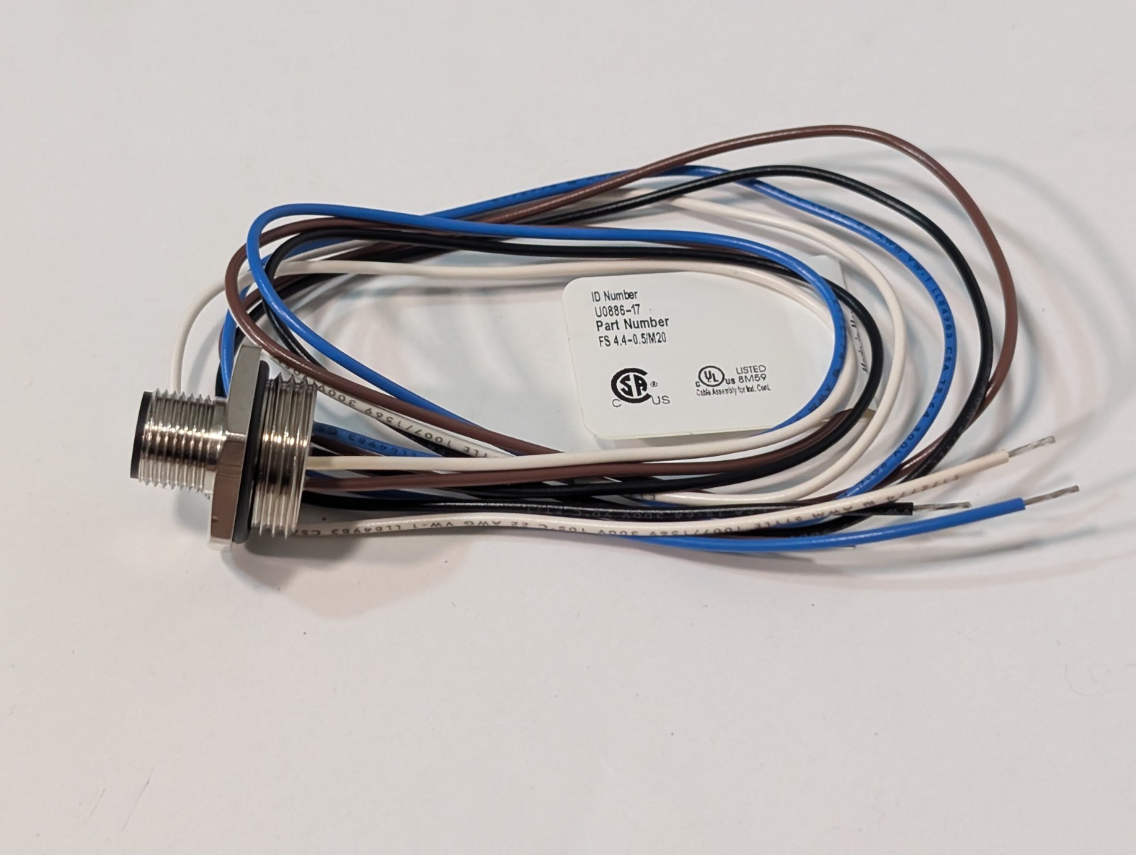 Turck FS 4.4-0.5/M20 Euro-Fast Industrial Connector, 250V, 4A Max, U0886-17