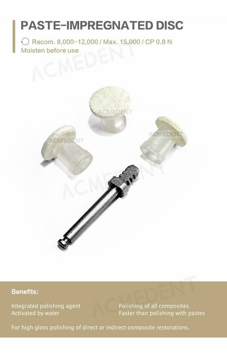Dental Paste Impreganated Disc Composite Polishing Buff Snap Fits Twist EVE Type