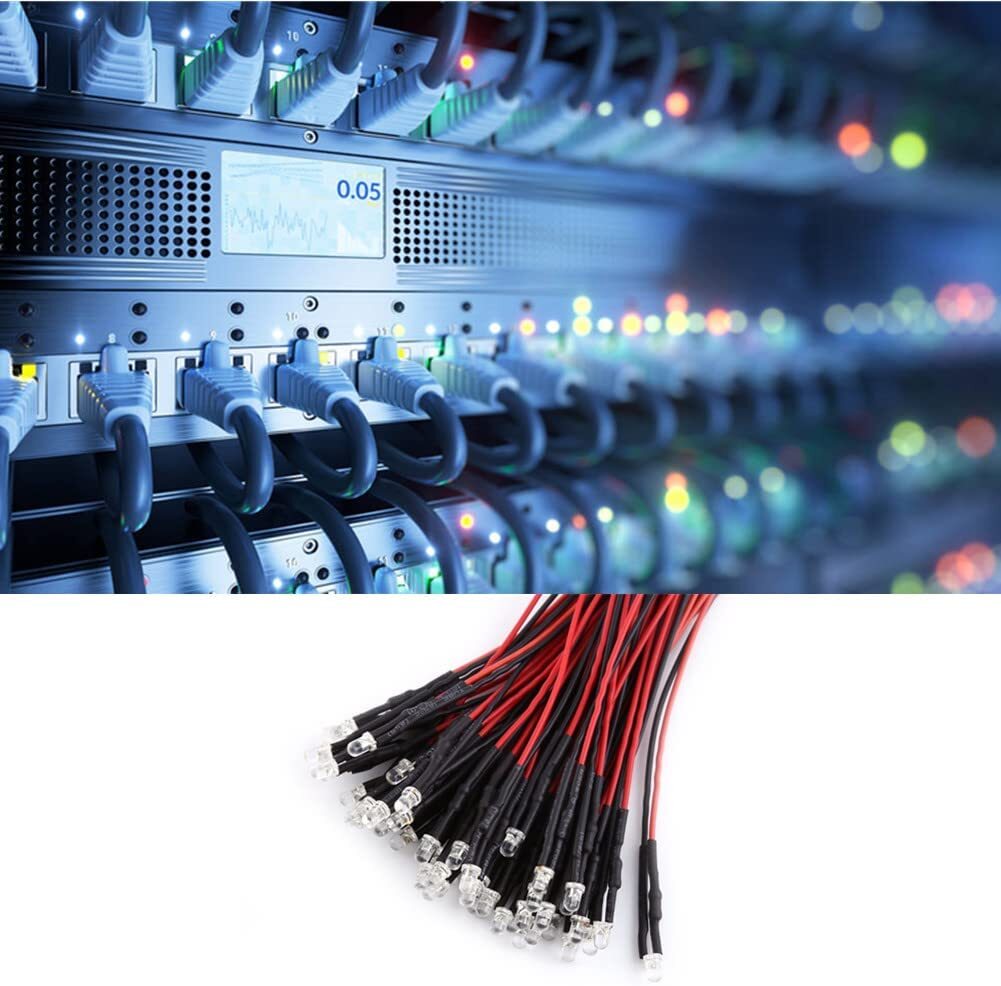 5/10Pcs New 3mm 5mm Pre Wired LED DC9-12V Lights Emitting Diodes