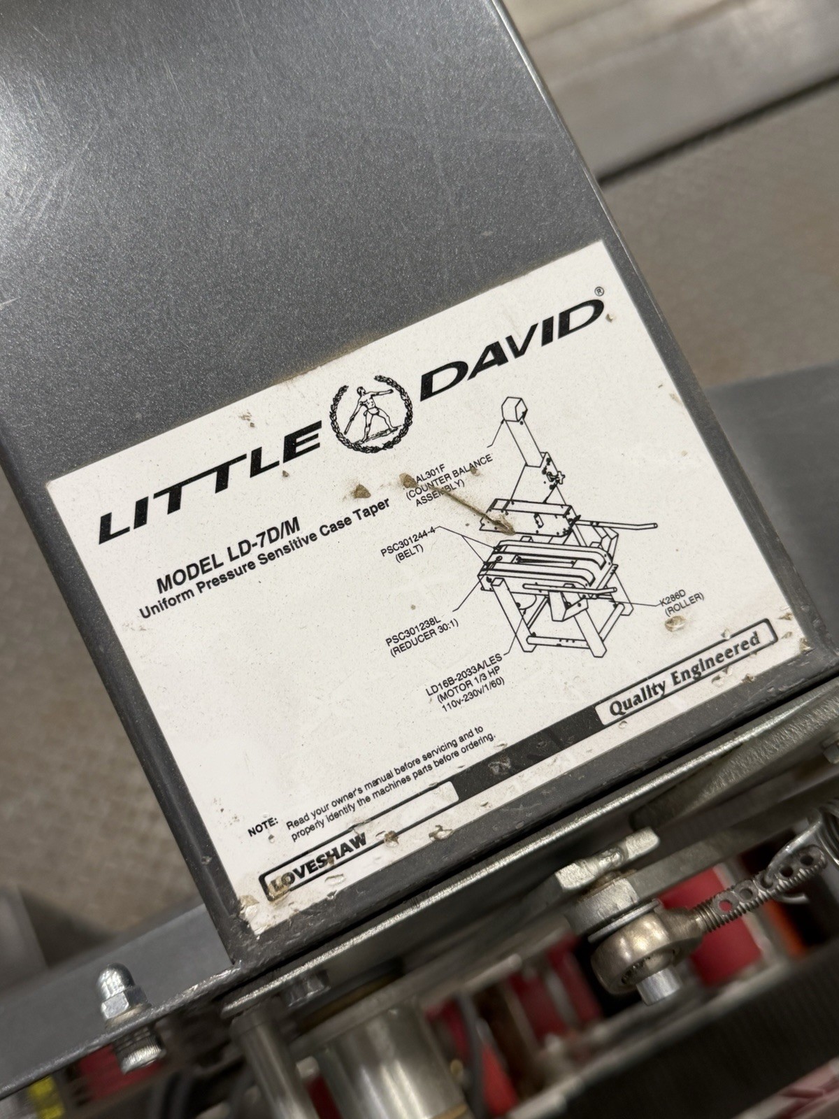 Little David LD-7D/M Uniform Pressure Case Sealer Box Taper 110-230V