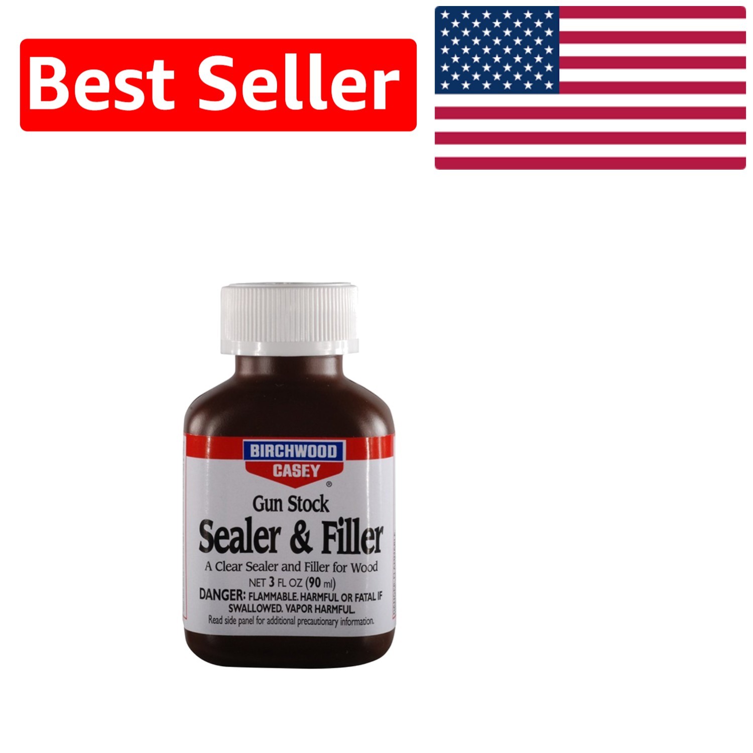 3 OZ Fast-Drying Clear Gun Stock Filler & Sealer for Durable Wood Finishes