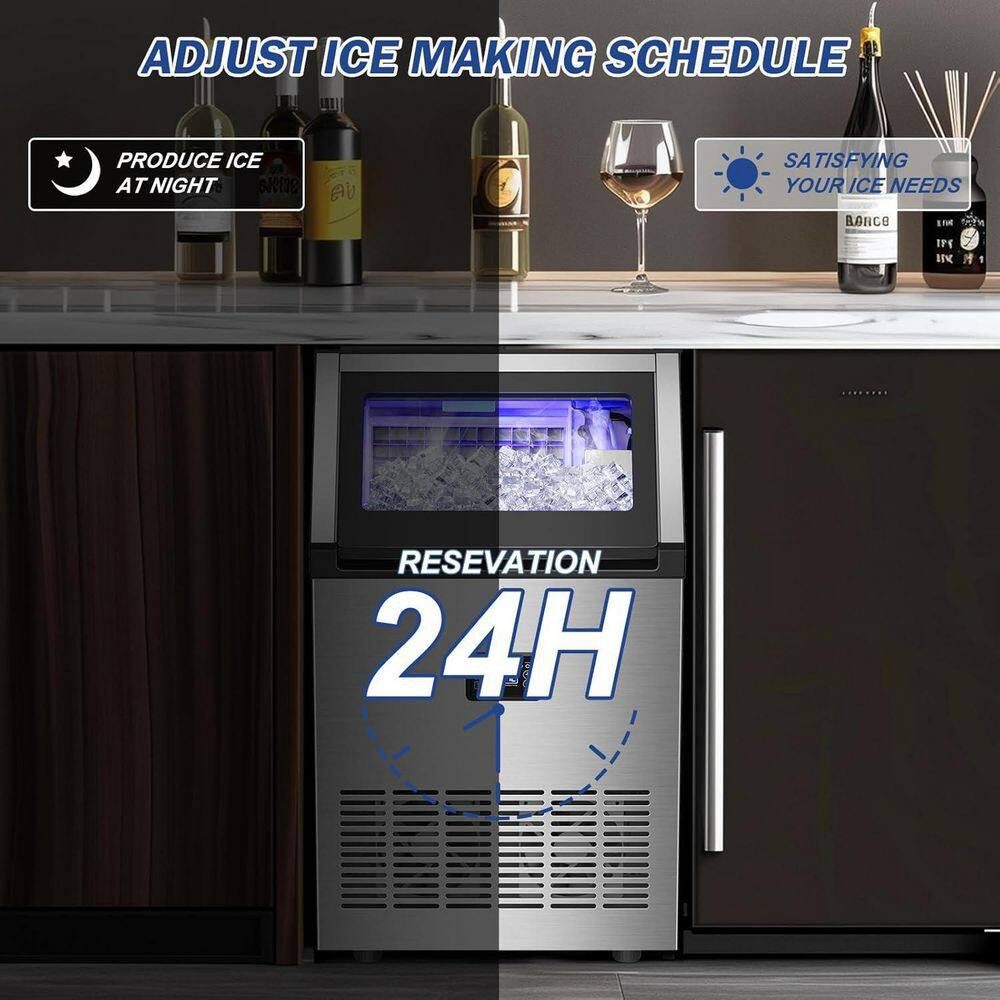 16.14 In. 160 Lbs./Day Commercial Freestanding/Built-In Full Size Cubes Ice Make