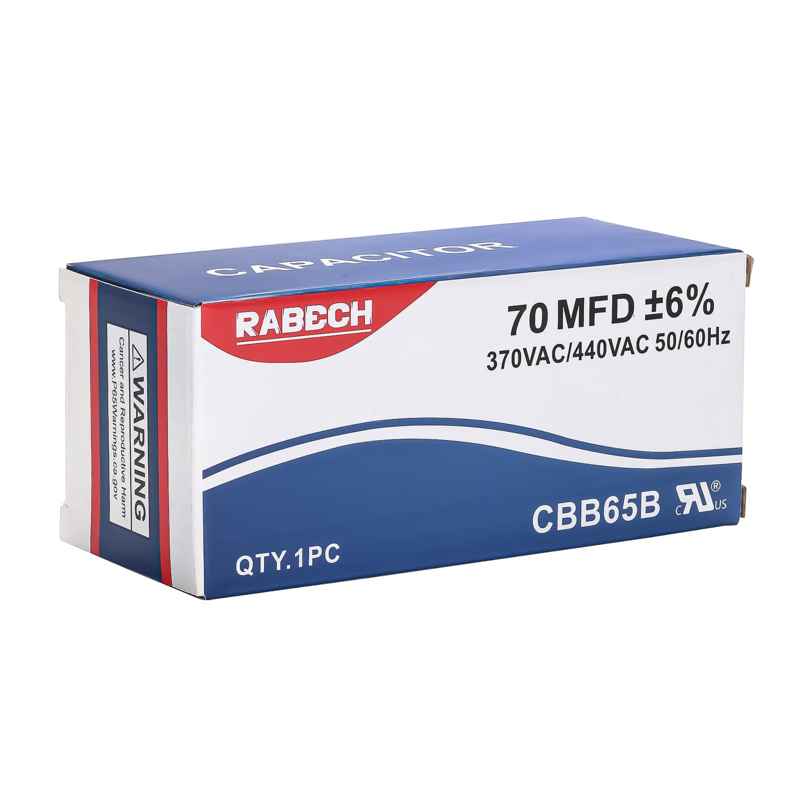 RABECH 70uF 70MFD CBB65B Run Start Round Capacitor 70 uF MFD 370V or