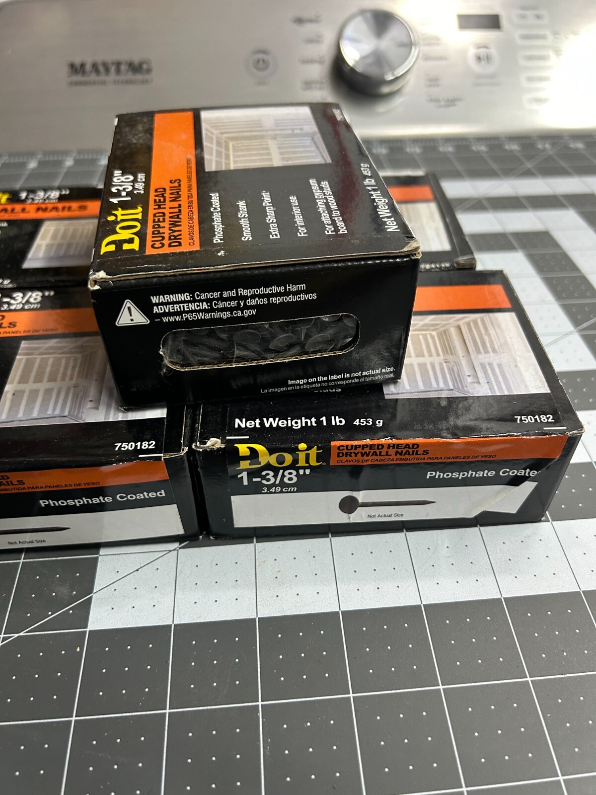 NOS 5-pounds LB Do It Best 1-3/8″ Drywall Cupped Head Nails Smooth Shank Nail