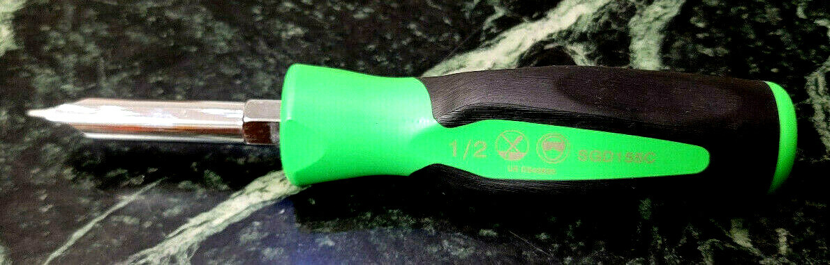 New Snap-on ™ Large Marine Aircraft Flat Slot Plug Screwdriver GREEN Hard Handle