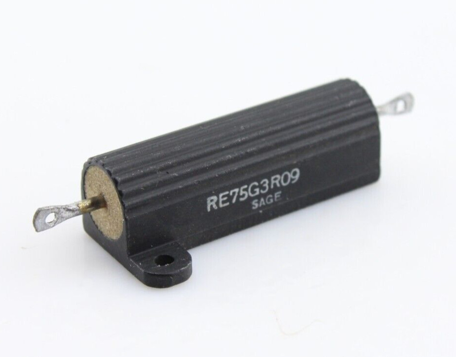 New Qty 1 SAGE SILICOHM 3.09Ω 20W 1% Power Resistor RE75G3R09 Heatsink NOS USA