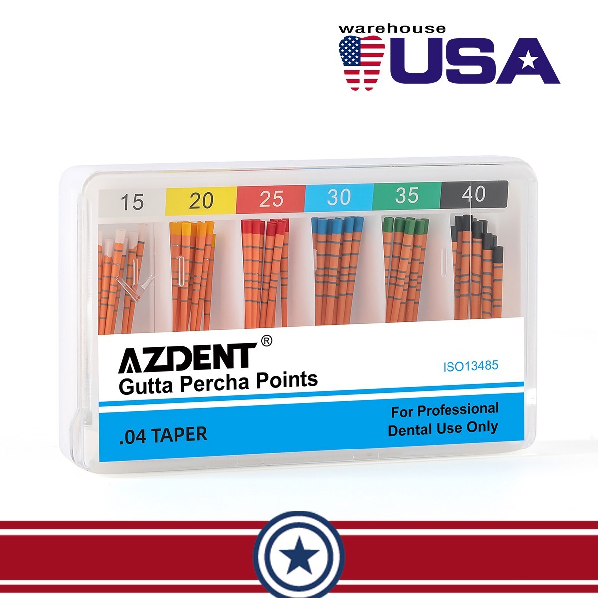 Dental Endodontic Gutta Percha Points/Absorbent Paper Points 0.04/F1 F2 F3 Scale
