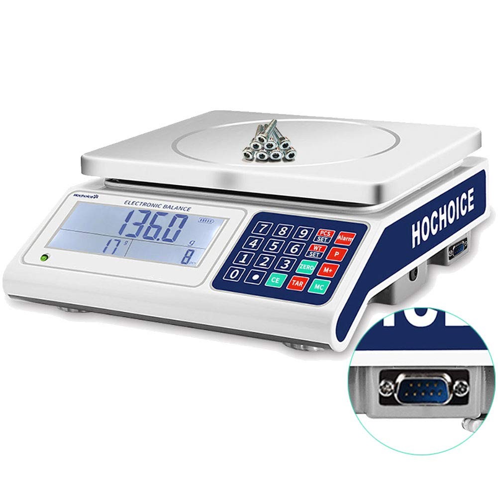 Industrial Counting Scale Gram Scales for Parts and Coins 66lb/0.00022lb-30kg…