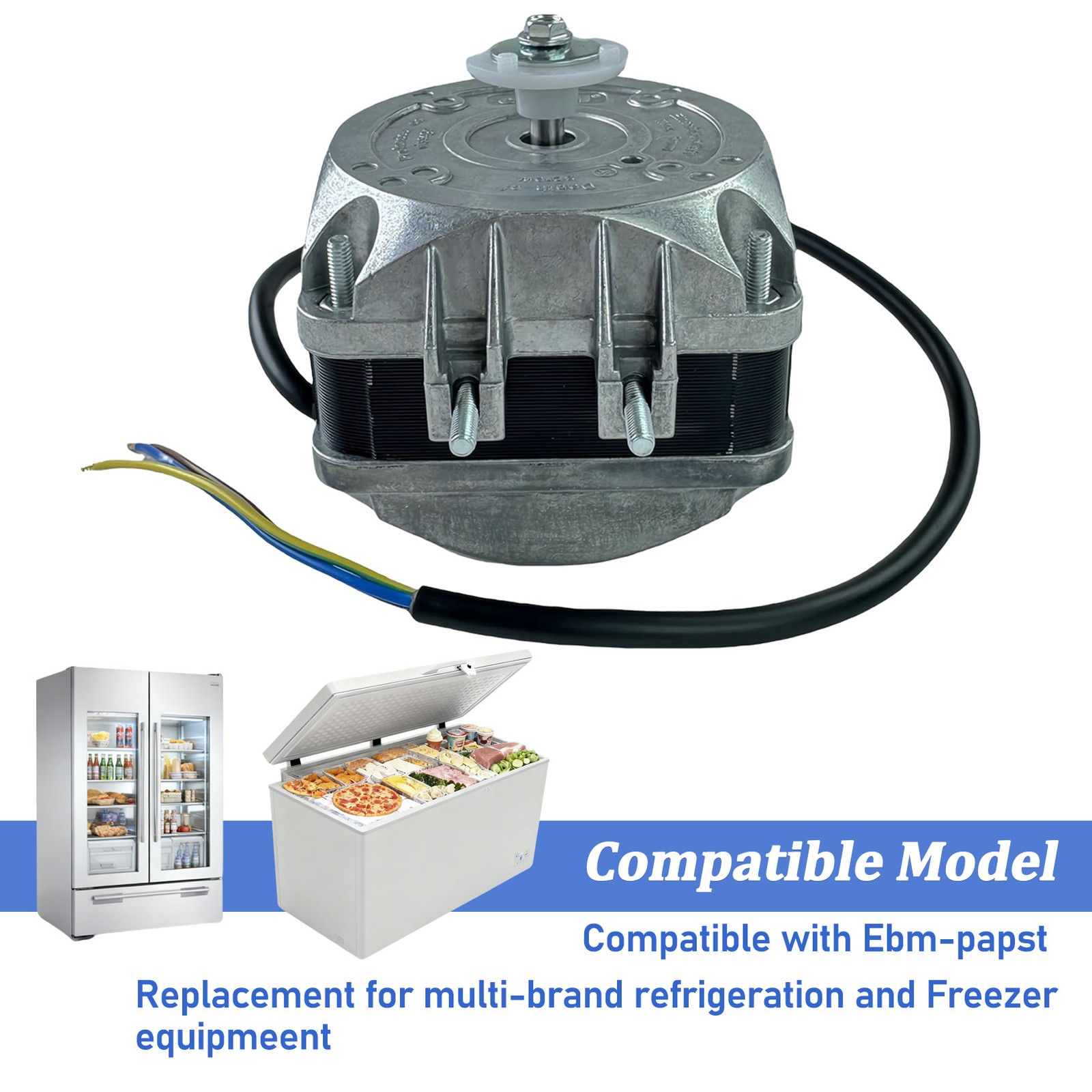 For Ebm-Papst M4Q045-CA27-04 Freezer Condenser Fan Motor, 115V AC Fan Motor Comp