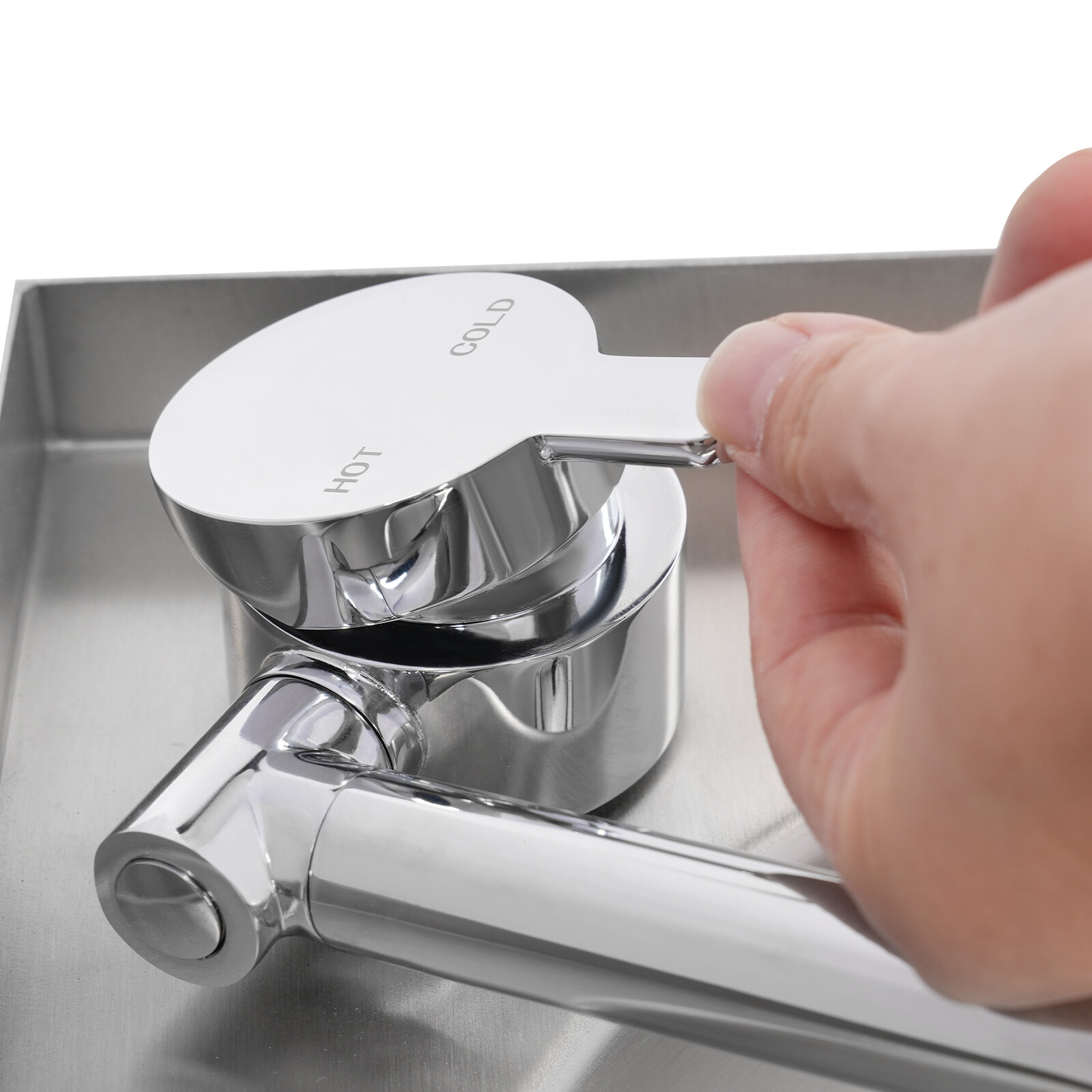 RV Caravan Camper Stainless Steel Hand Wash Basin Kitchen Triangular Sink+Faucet
