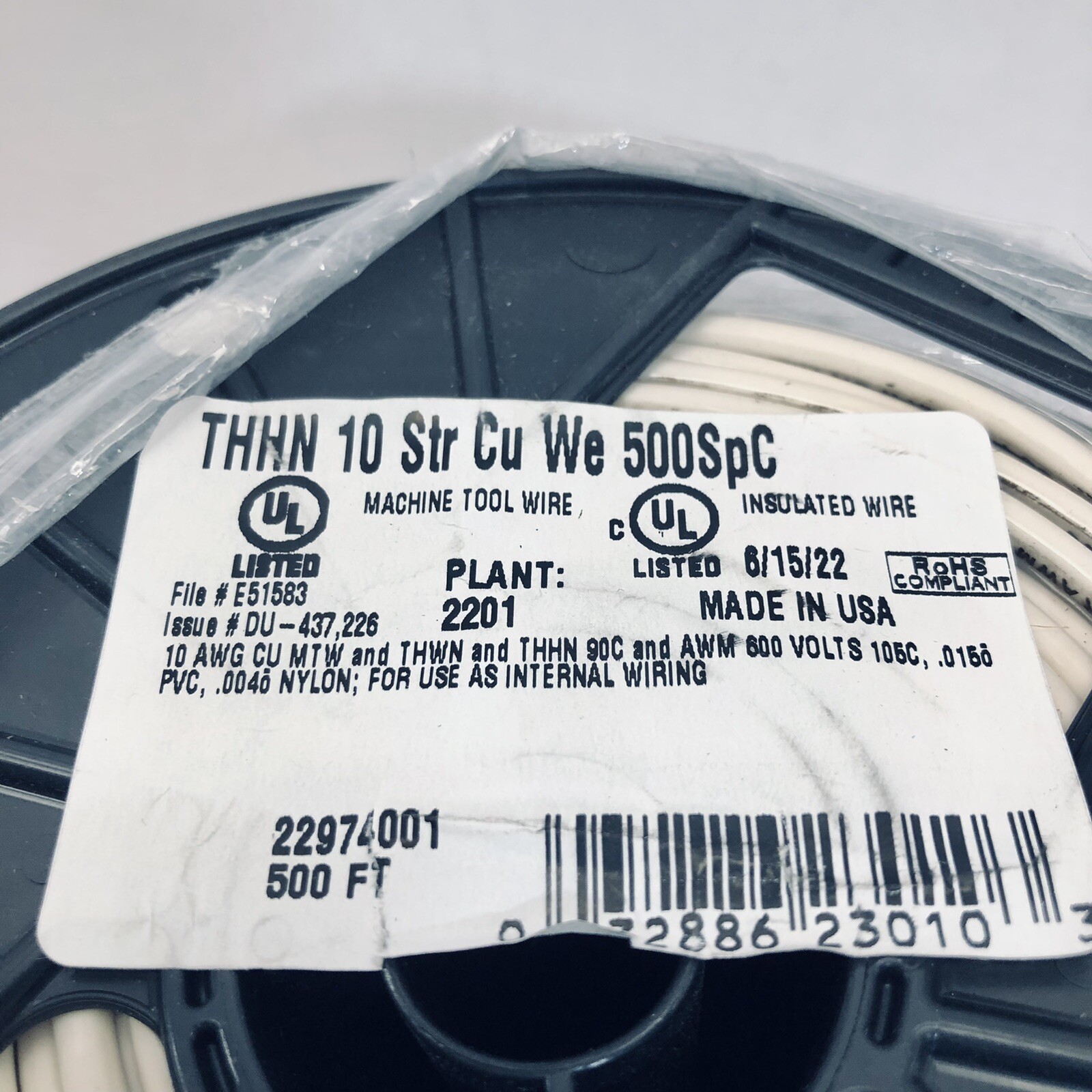 THHN 10 STR CU WE 500 SPC WIRE