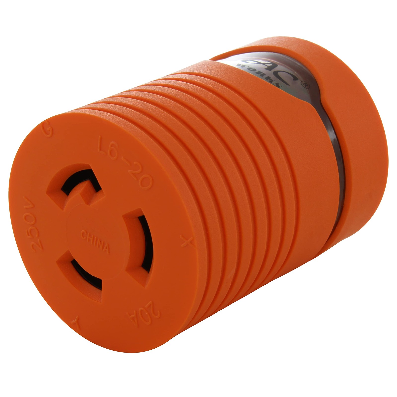 [AD620L620] Locking Adapter NEMA 6-20P 20Amp 250Volt Plug to NEMA L6-20R 20Am…
