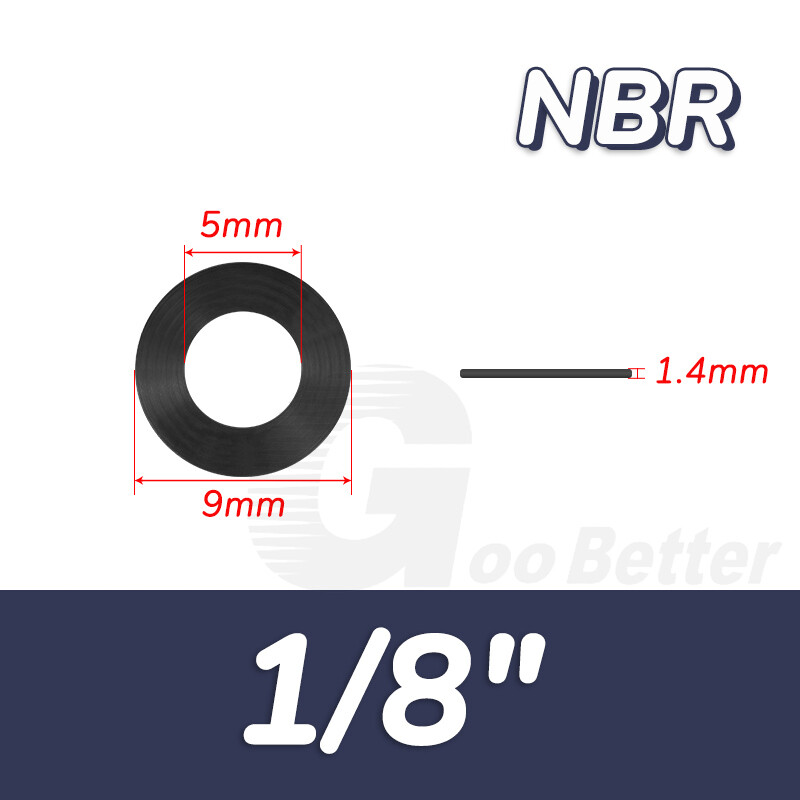 BLACK NBR RUBBER FLAT ROUND RING WASHER SEAL GASKETS 1/8” – 2” OD