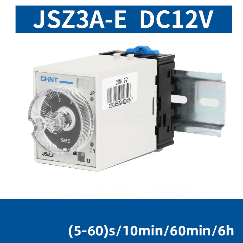 Time delay relay small power-off controller JSZ3A-E 12VDC 5-60s/10min/60min/6h