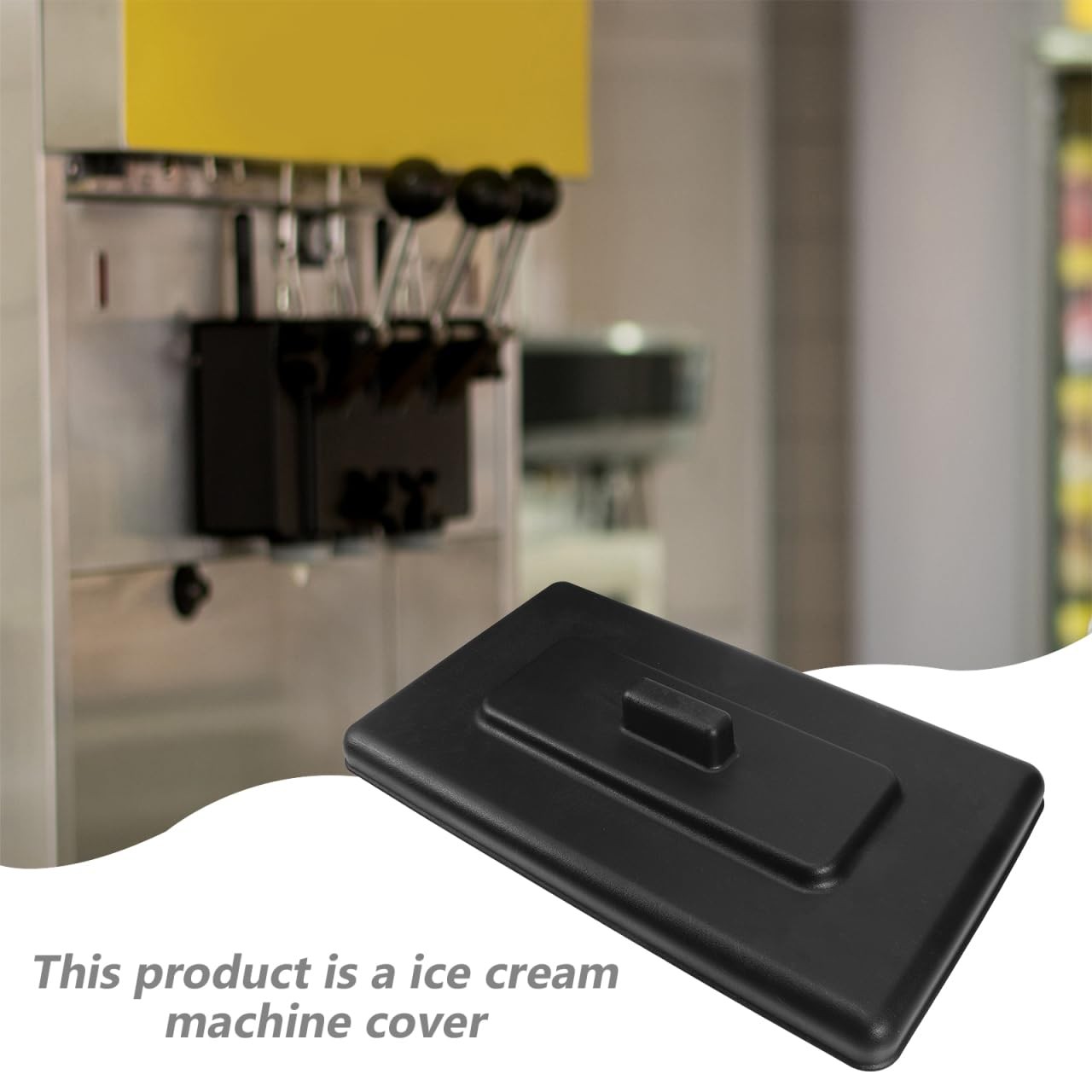 Kichvoe Ice Machine Cover 13.34X7.63X1.96In 33.90X19.40X5.00CM, Black