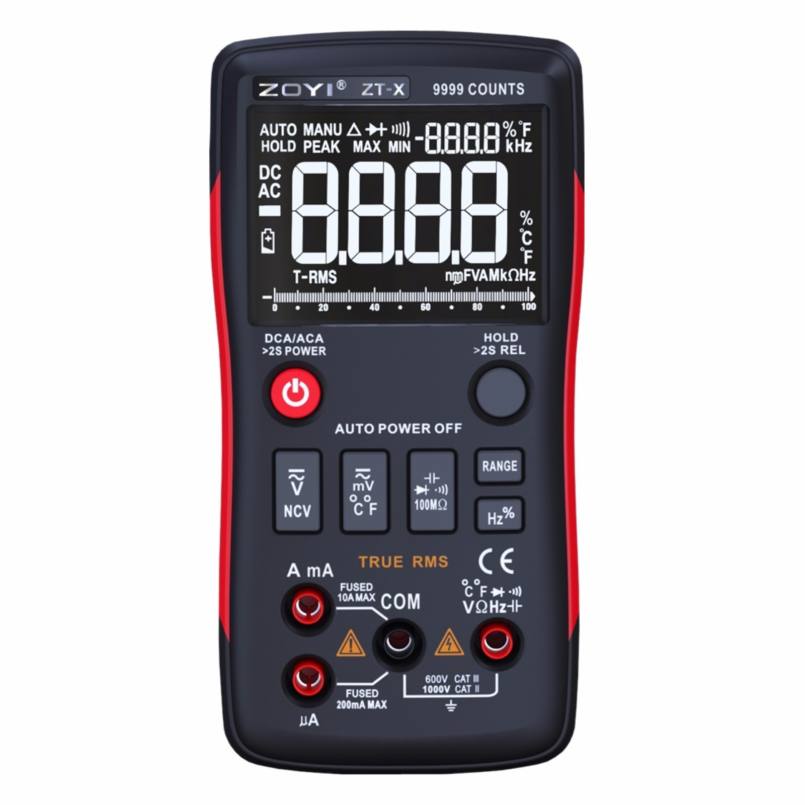 ZOYI ZT-X TRUE RMS Digital Multimeter Auto Range With NCV DATA HOLD LCD