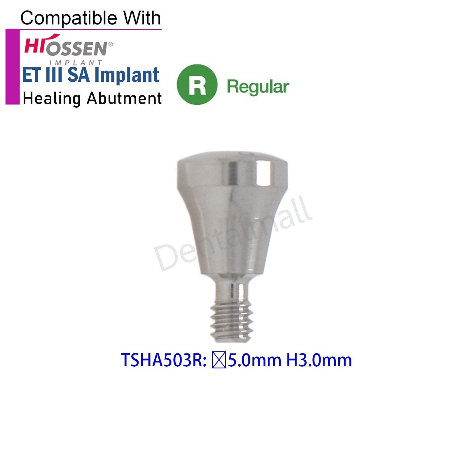 Dental Healing Abutment Cover Screw Regular Platform Fits Osstem Hiossen