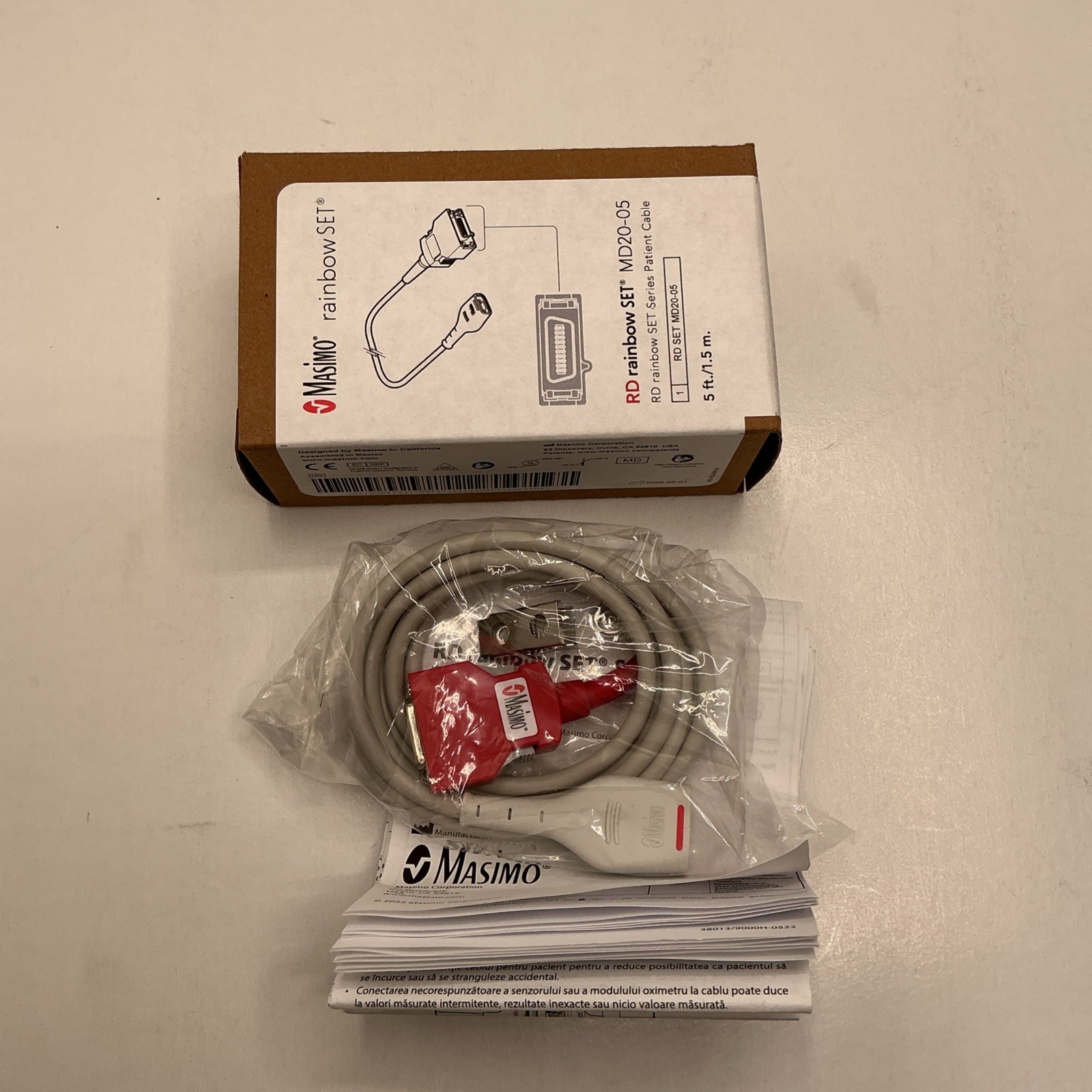 Masimo 4072 Rainbow SET Series Patient Cable MD20-05, 5ft (New,1Pc)