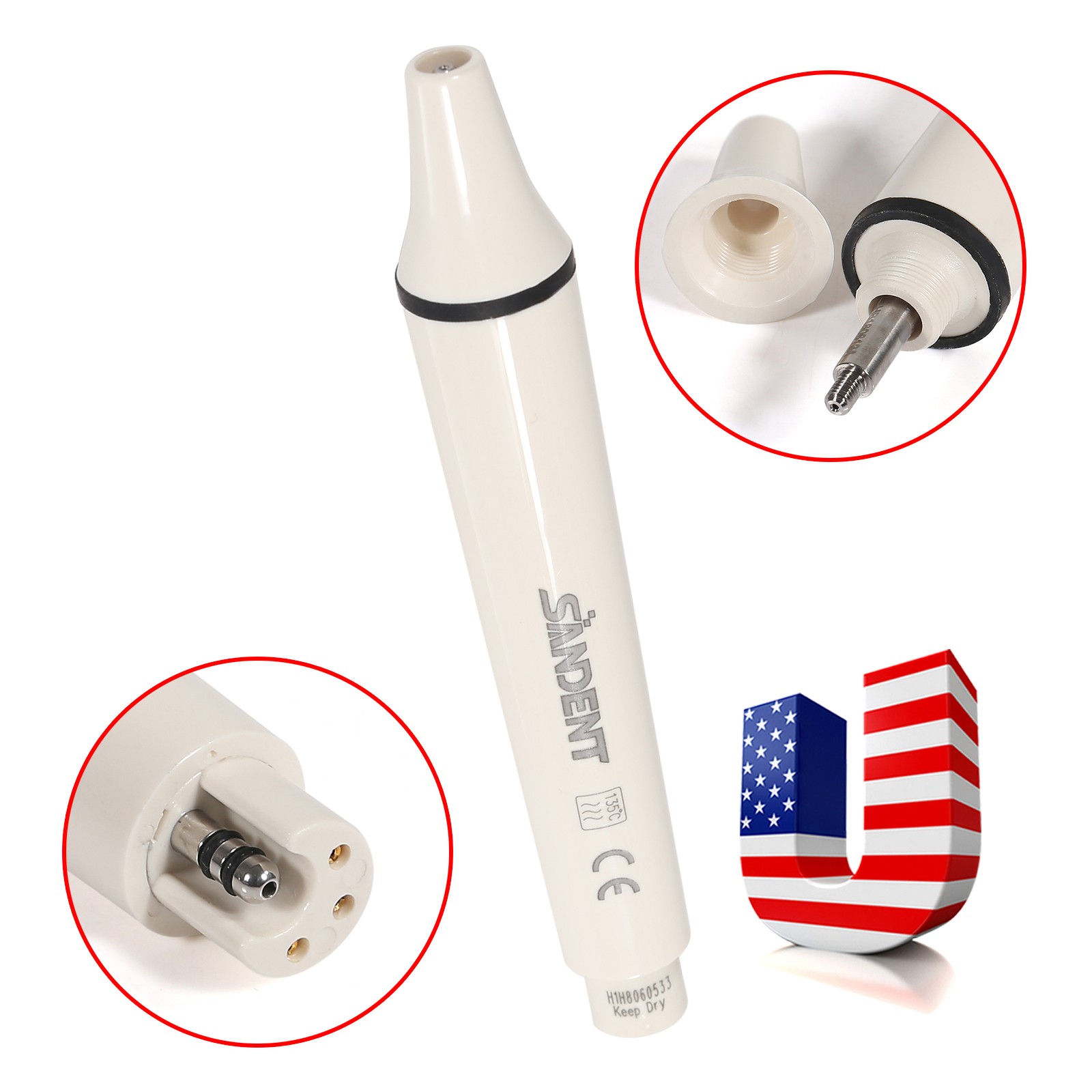 Ultrasonic Piezo Scaler Handpiece HW-3H HW-5L LED Fit EMS DTE SATELEC Woodpecker