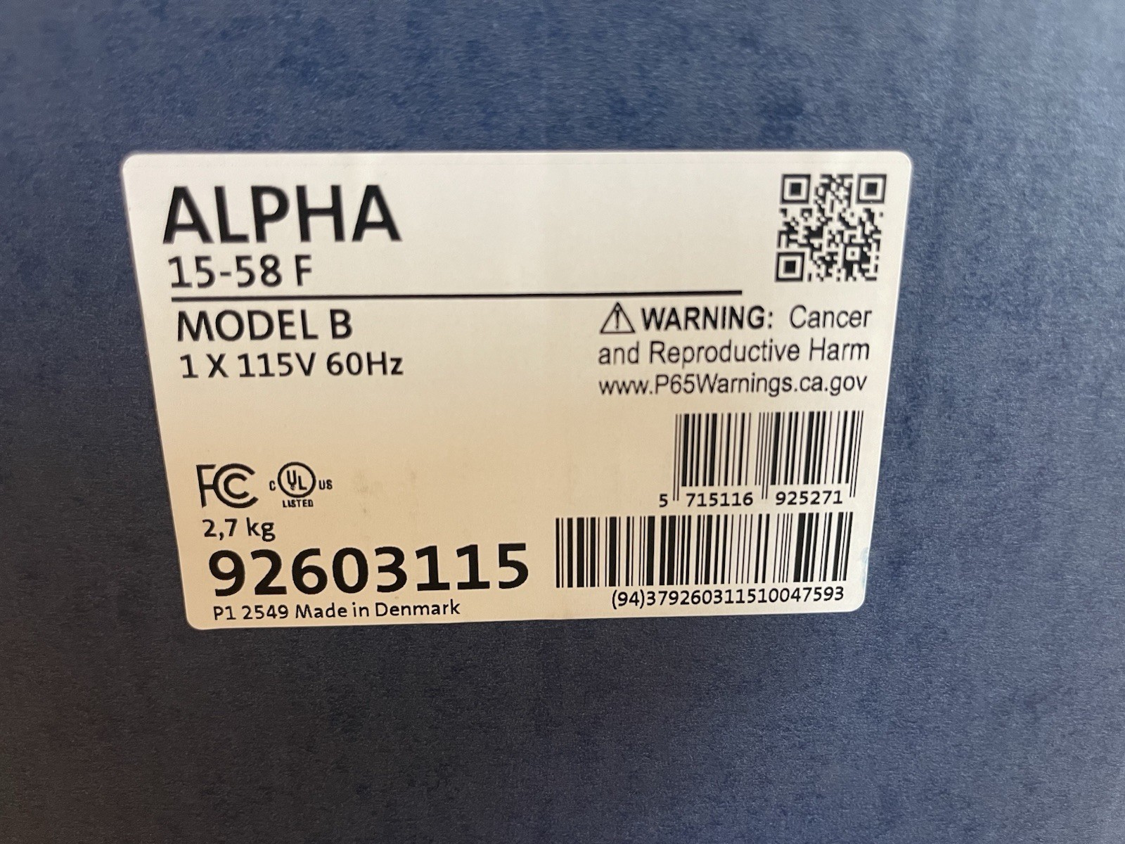 Grundfos ALPHA 15-58 F Circulator Pump 115V 13W Cast Iron 3/4 in