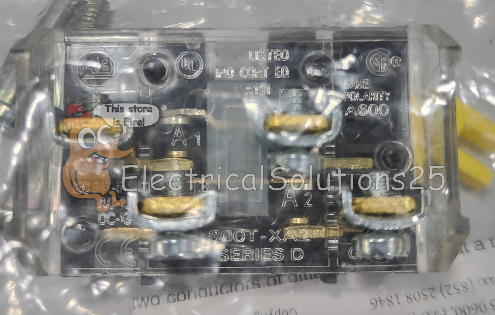 NEW ALLEN BRADLEY 800T-XA2 CONTACT SHALLOW BLOCK 2 NO CONTACTS FREE SHIPPING