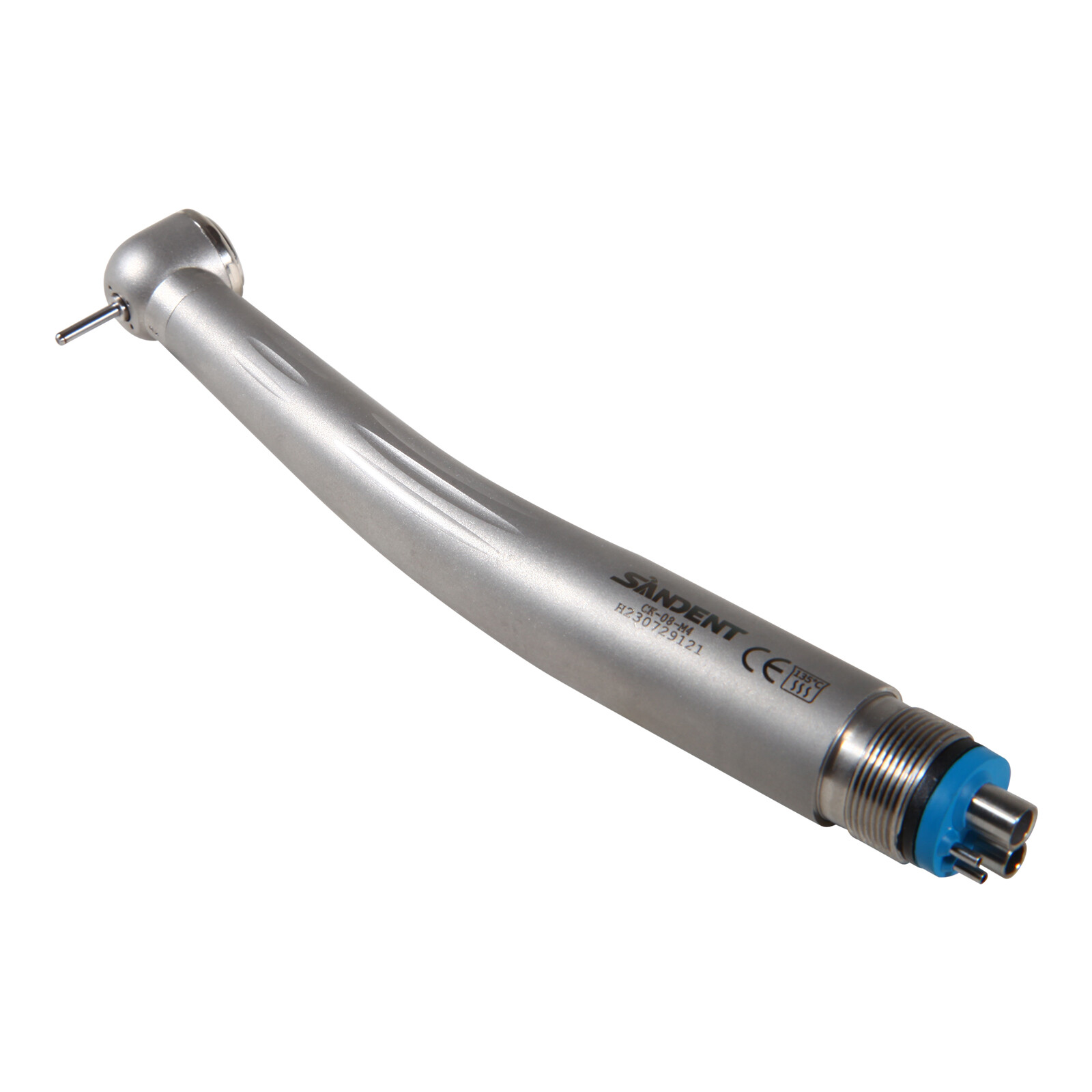 Dental High Speed Handpiece Ceramic Rotor Push Button 4 Holes Single Way Spray