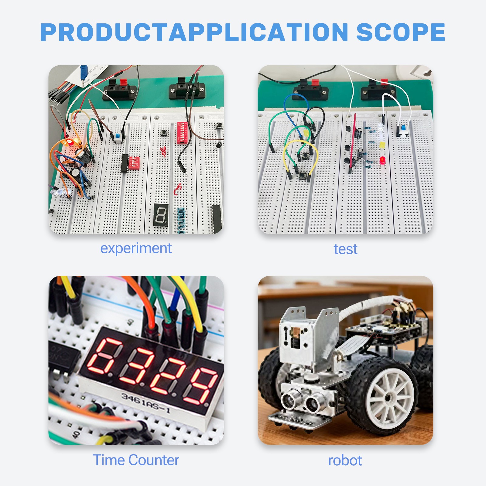 Breadboard 4-in-1 Combo 240x200x8.5mm SYB-500 – Prototype Electronics Board​​
