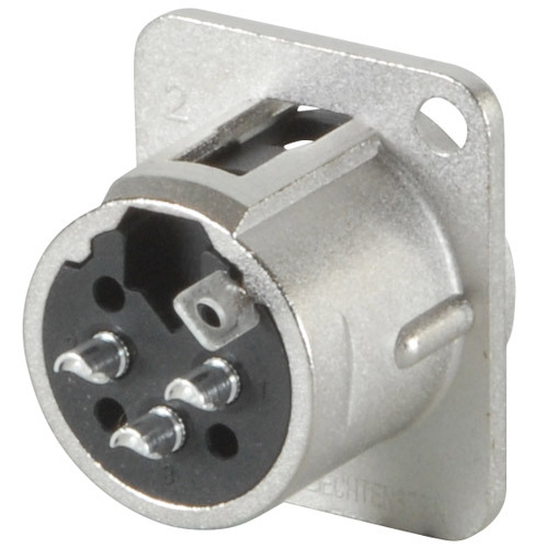 Neutrik NC3MD-L-1 XLR «D» Series Panel Mount Male Nickel