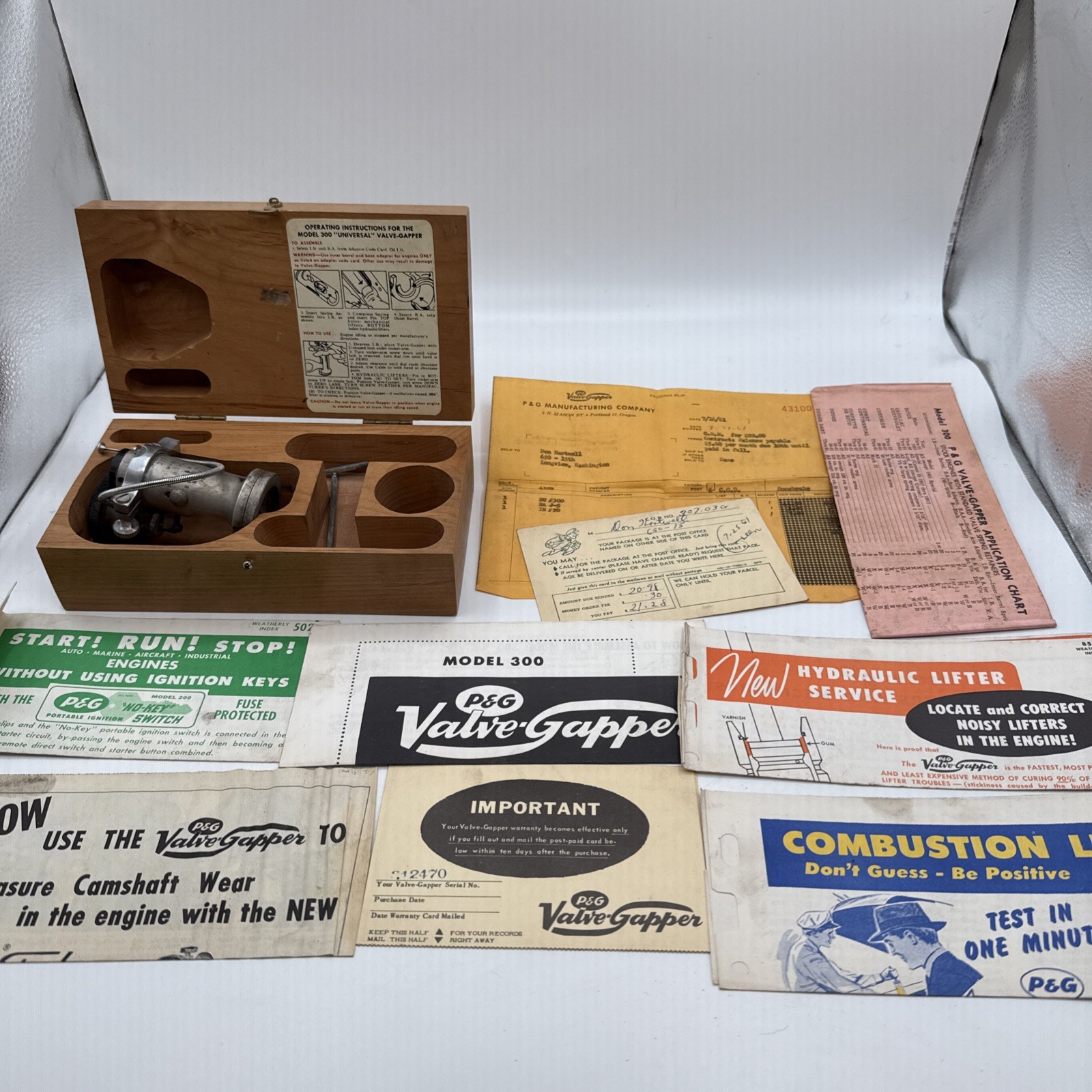 P And G Valve Gapper Model 300 Comes With All Original Paperwork!