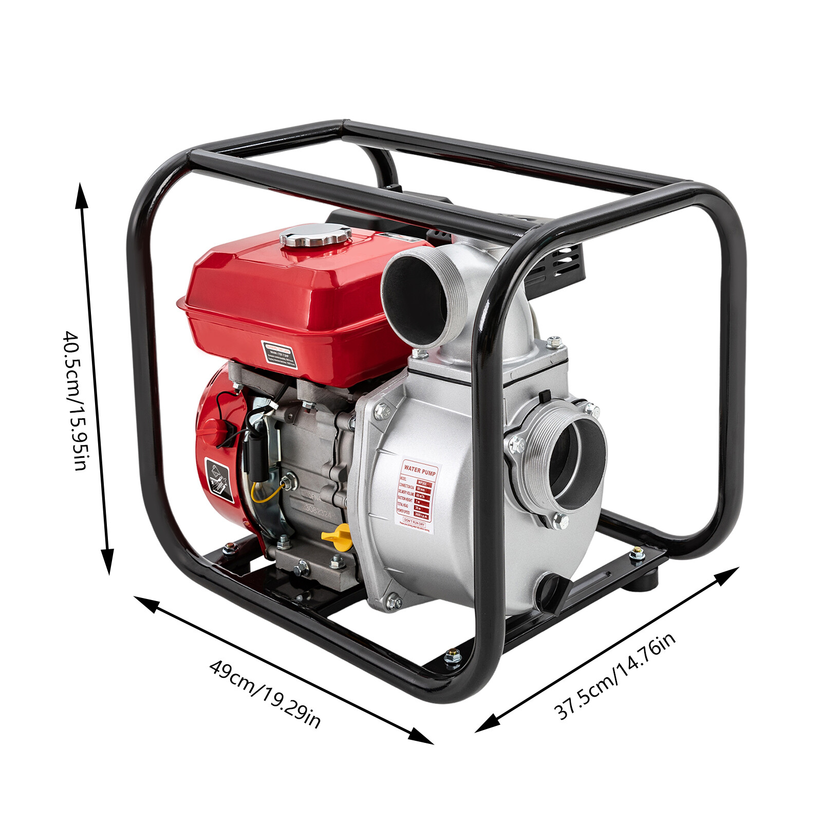 3″ Inch 7.5HP Gas Water Pump Gas-Power Garden Water Irrigation Transfer Pump