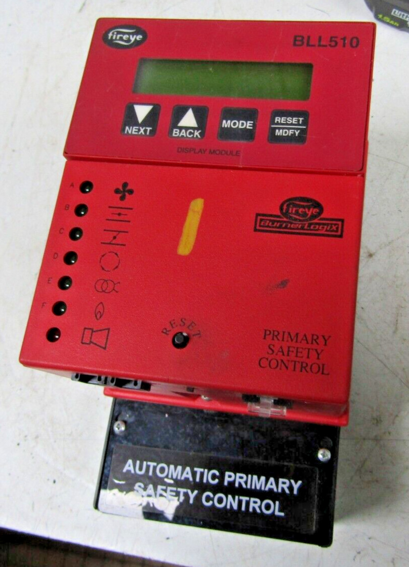 ✌ FIREYE PRIMARY SAFETY CONTROL BLL510, YPXXX PROGRAMMER, YB110IR FLAME SCANNER