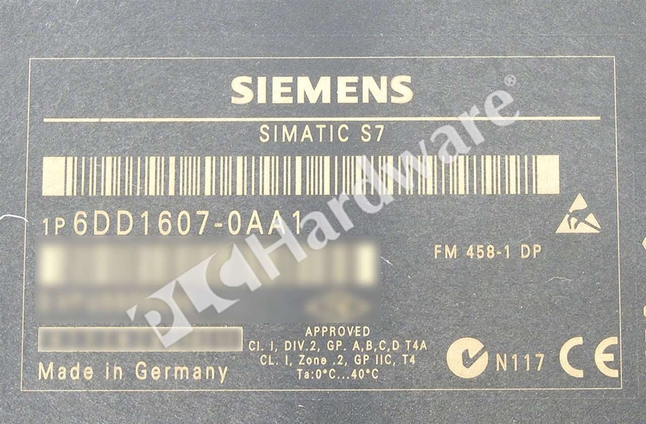 Siemens 6DD1607-0AA1 6DD1 607-0AA1 SIMATIC S7-400 FM 458-1 DP Application Module