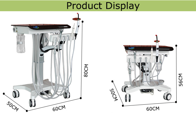 Dental Mobile Treatment Unit System Adjustable Delivery Cart GU-P302S 4 Hole US