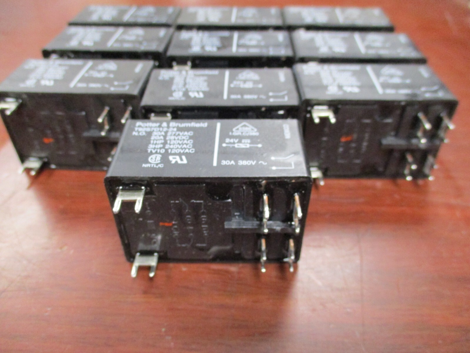 Potter & Brumfield T92S7D12-24 Electromechanical Relay (24VDC, 30A) Lot of 10