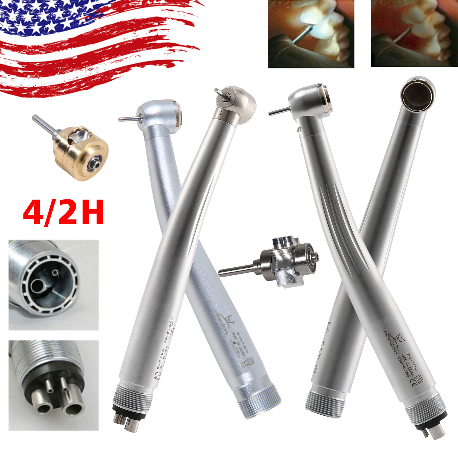 NSK Pana Max Style Dental (LED) High Speed Turbine Handpiece Push Button 2/4Hole