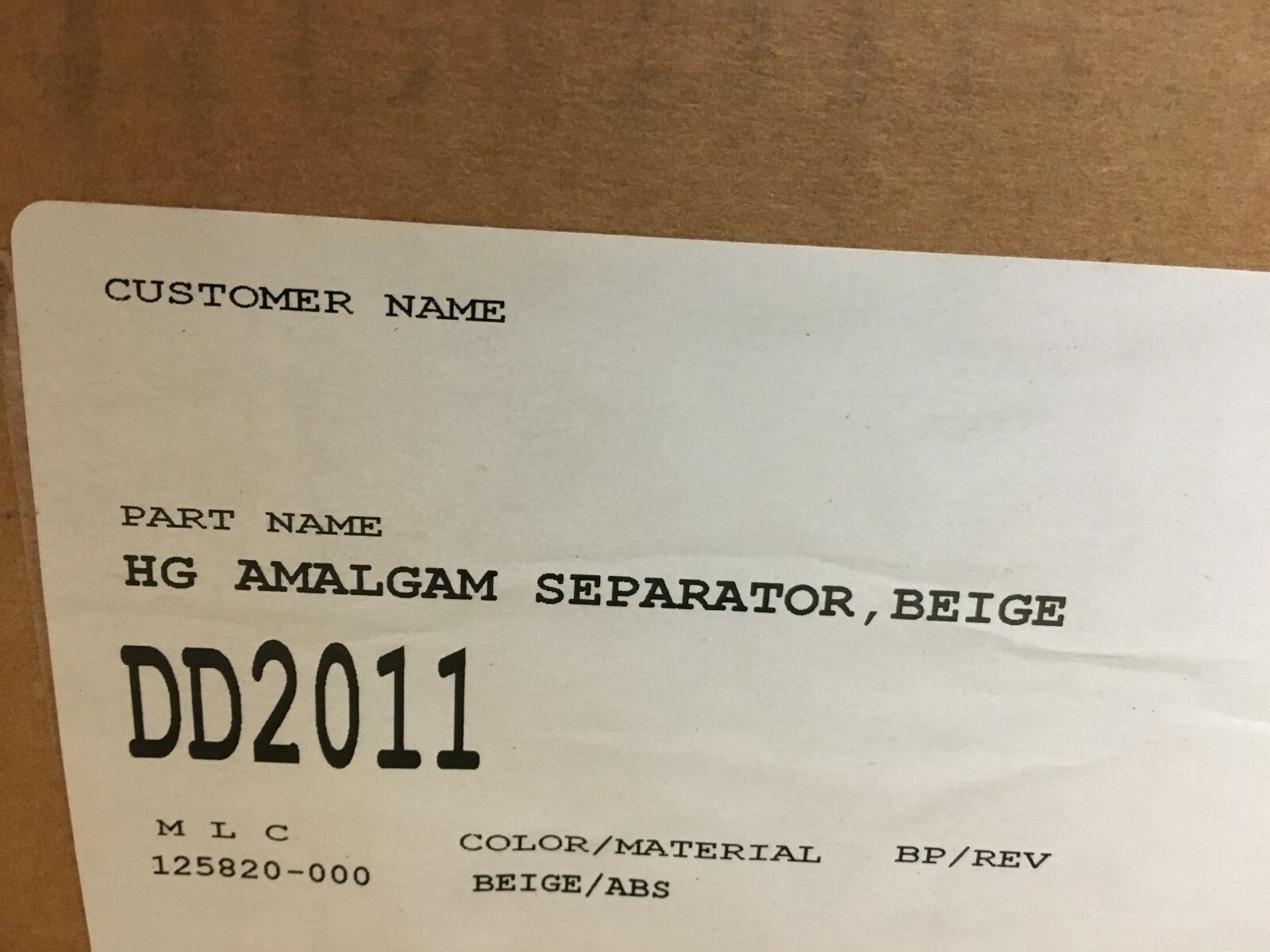 Amalgam Separator Solids Collector DD2011 Chair Side Dental New The Simple One