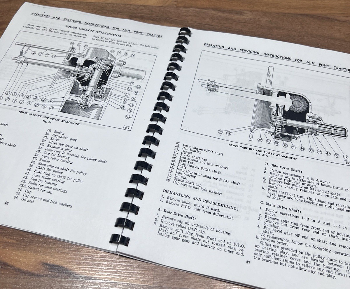 Massey-Harris Pony Tractor Owners Operating And Servicing Instructions