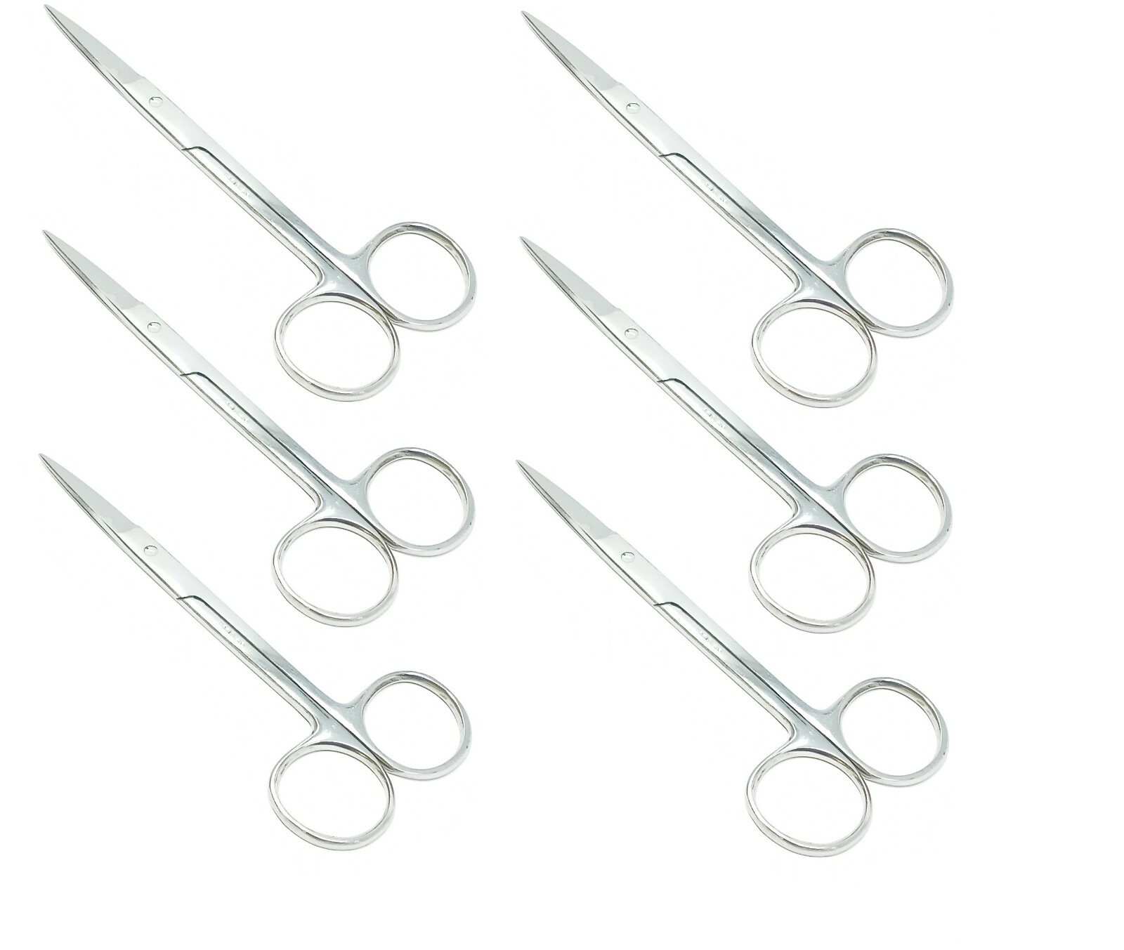 6 Iris Scissors 4.5″ Straight Surgical Dental Instrument Stainless Steel
