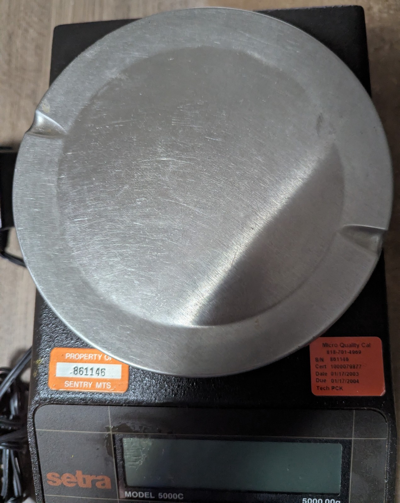 Setra 5000C Top Loading Balance 5000g Digital Lab Scale w/ AC Adapter