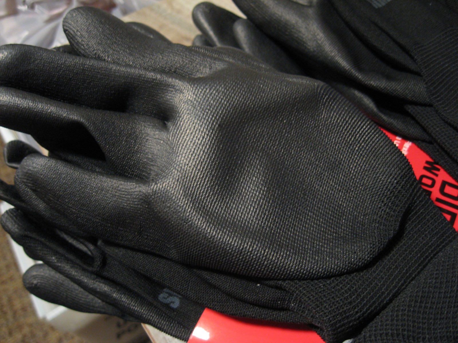 10 Pair Simoniz Multi-Purpose Dipped Work Gloves – Full Finger Black – Size L