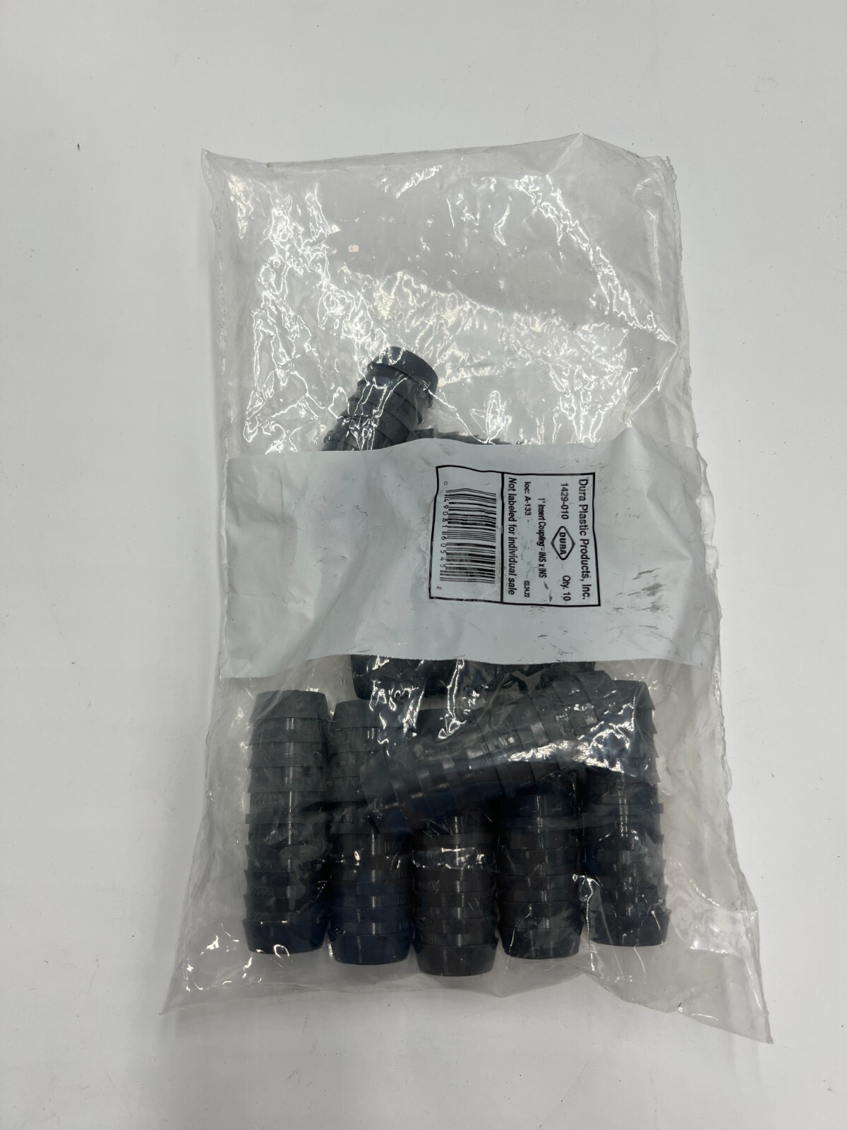 Pack of 10 Dura Plastic Products Inc 1″ Insert Coupling INS x INS 1429-010