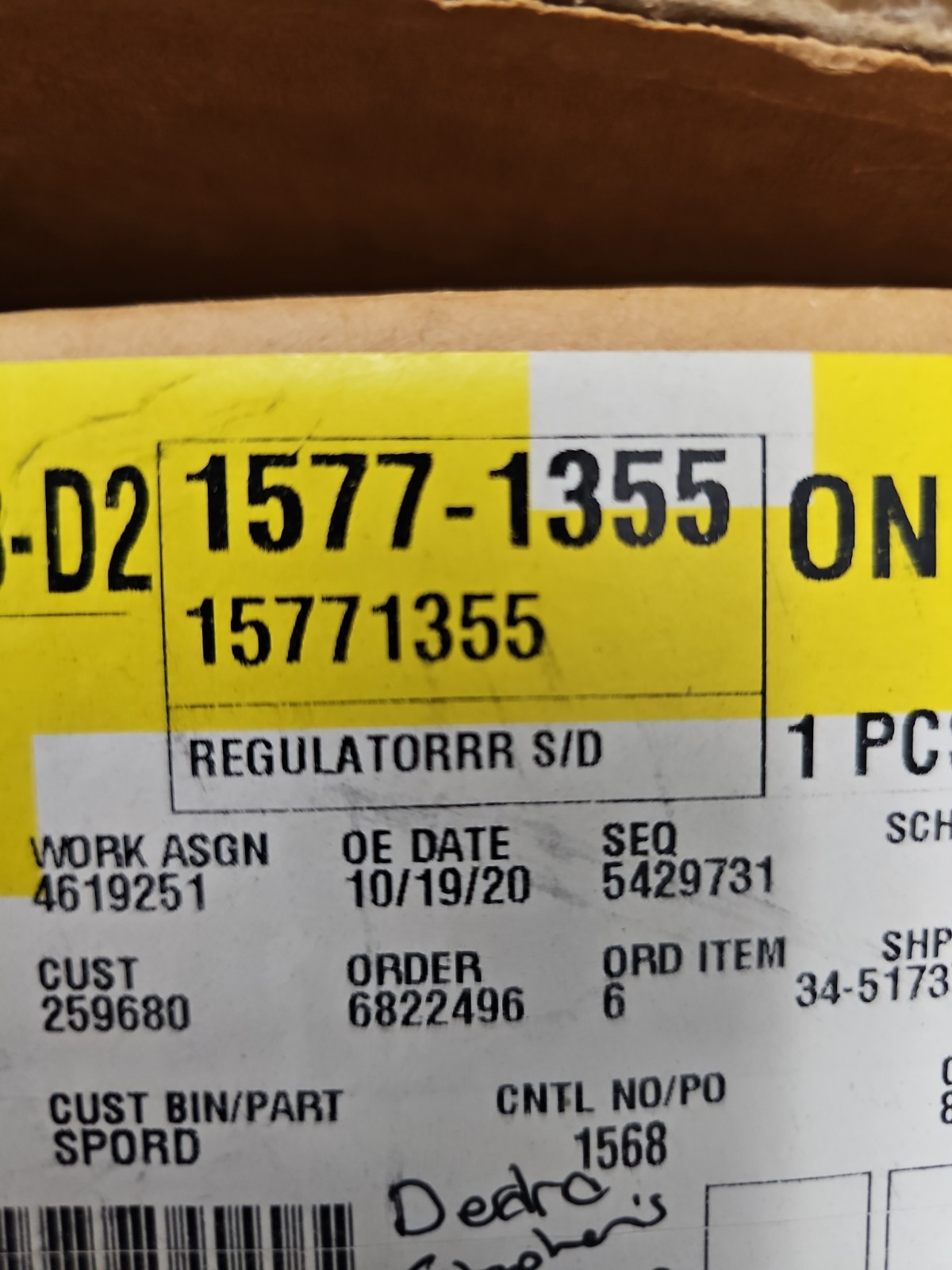Power Window Regulator w/Motor Rear Passenger Side for H2 2003-2009 15771355 OEM
