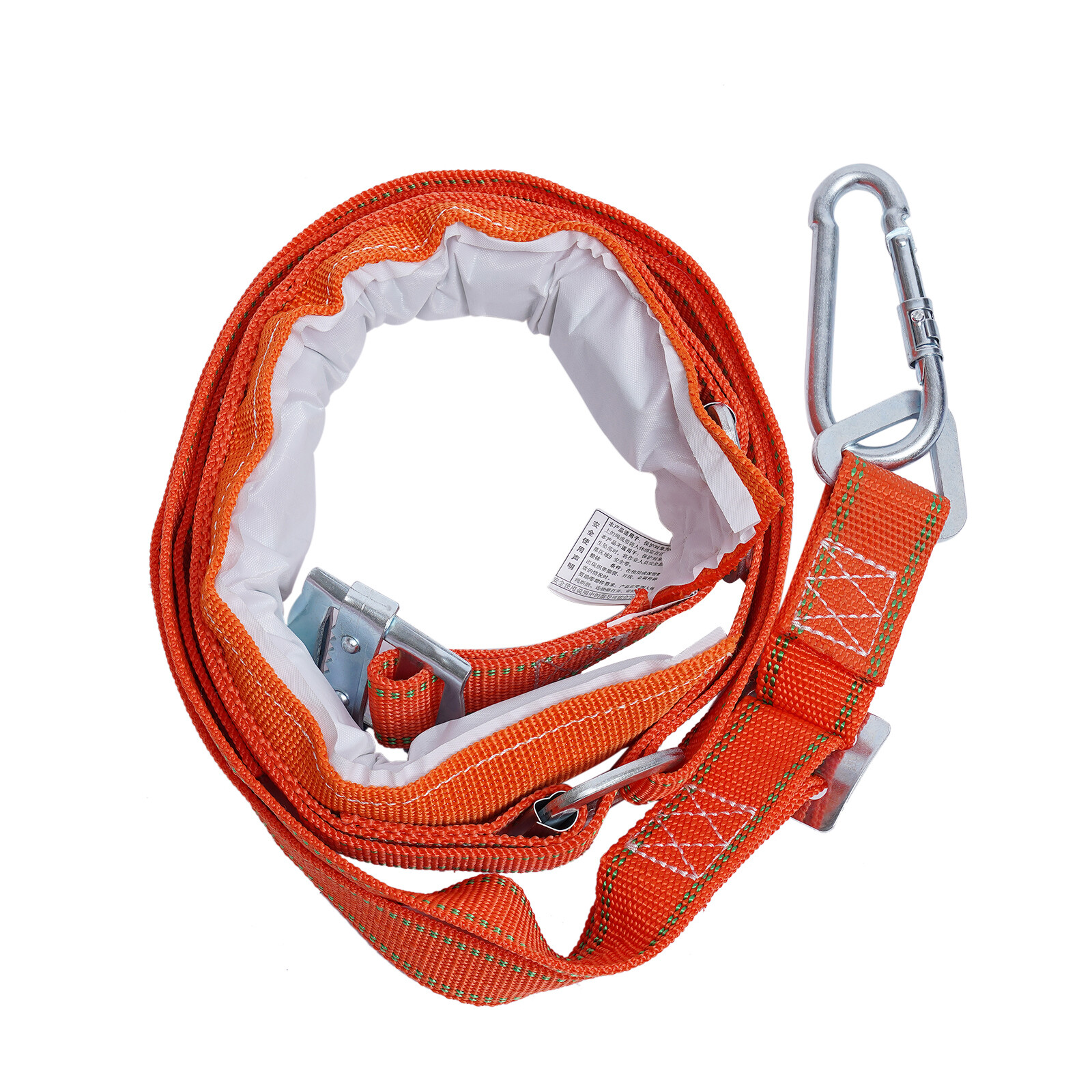 Tree/Pole Climbing Spike Set Safety Belt Rope Lanyard w/ Carabiner 2 Gear Hook